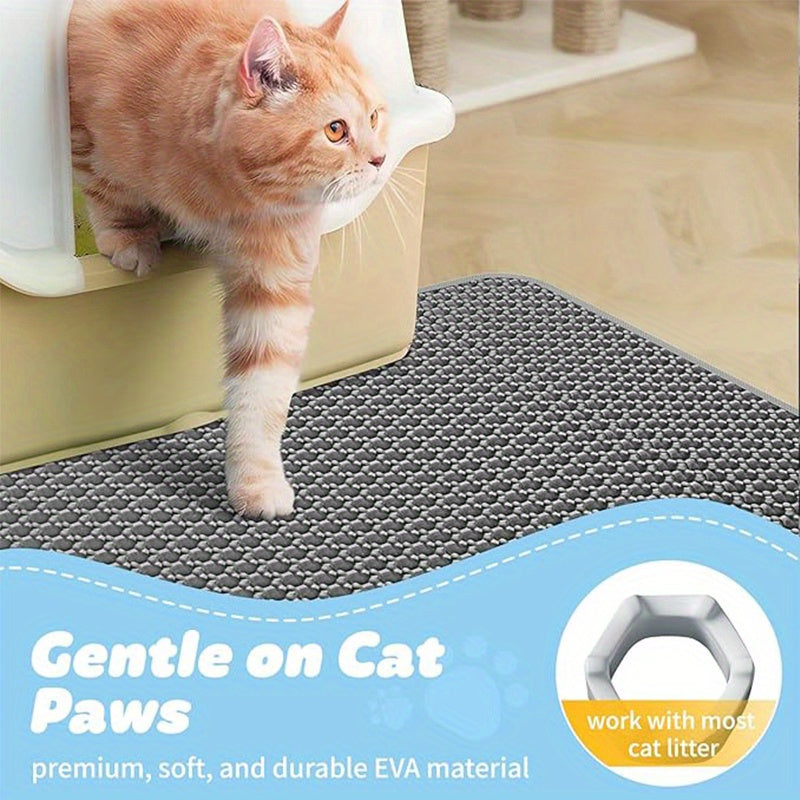 Extra-Large Double Layer Honeycomb Design Cat Litter Trapping Mat