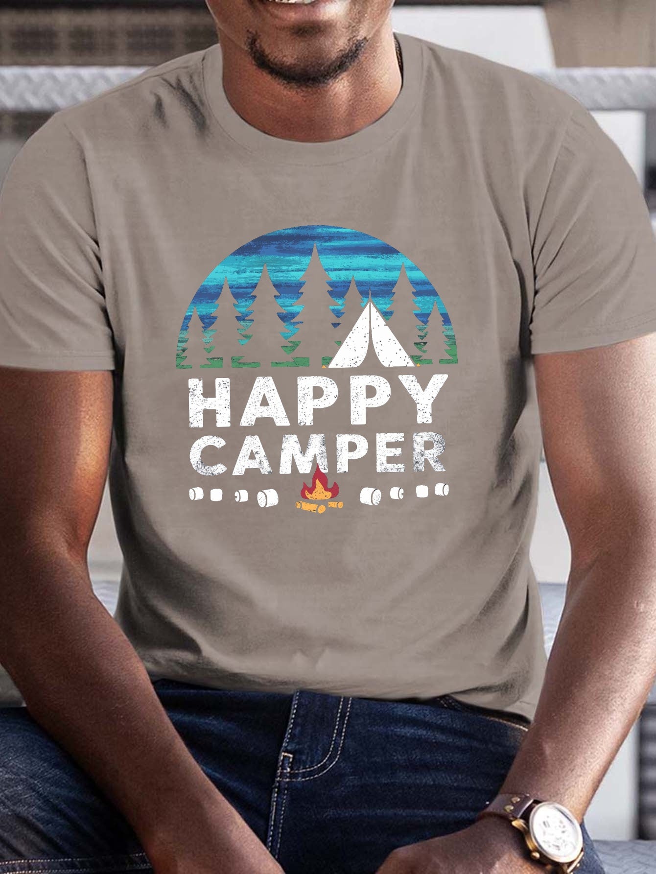 Big & Tall Men's Summer T-Shirt, PLUS SIZE