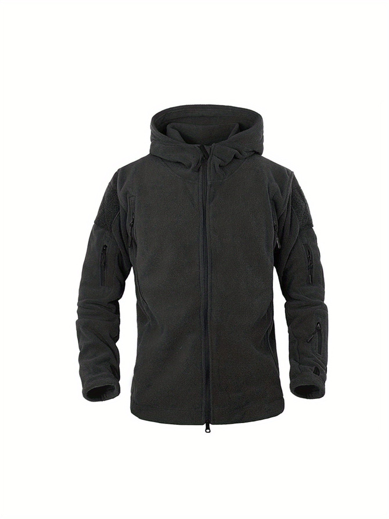 Men's Windproof & Water-Resistant Fleece-Lined Hooded Jacket