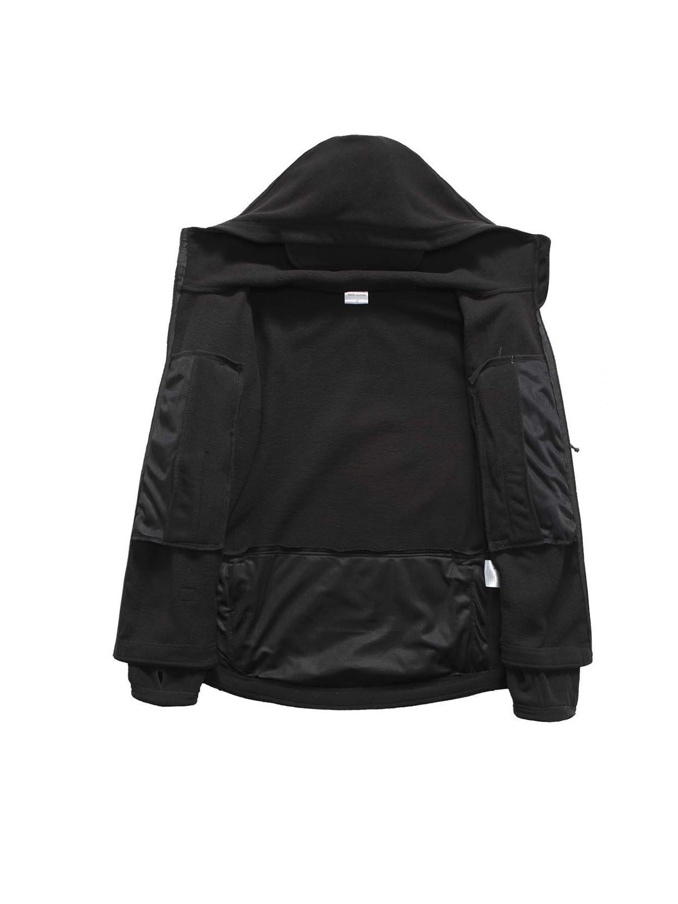 Men's Windproof & Water-Resistant Fleece-Lined Hooded Jacket