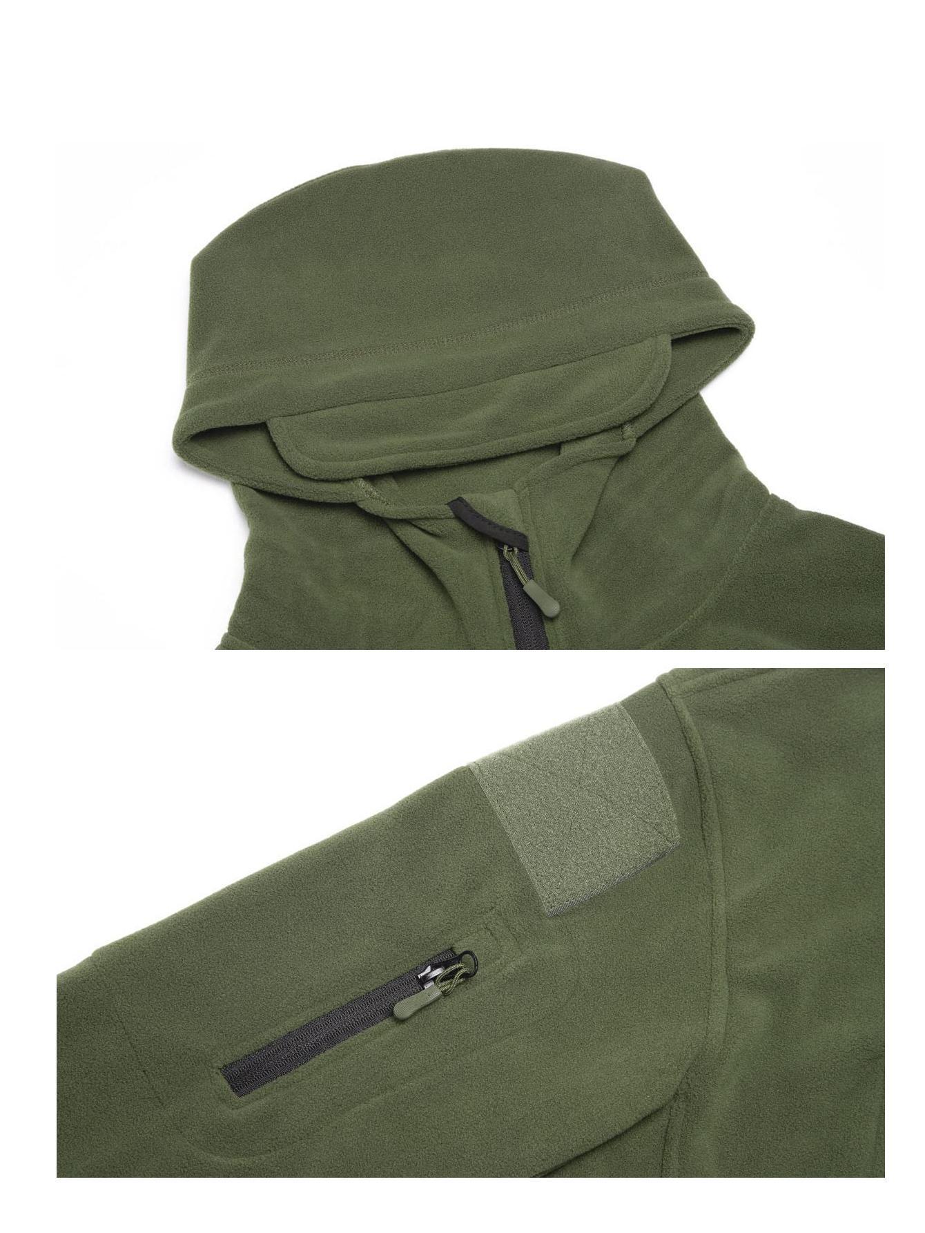 Men's Windproof & Water-Resistant Fleece-Lined Hooded Jacket
