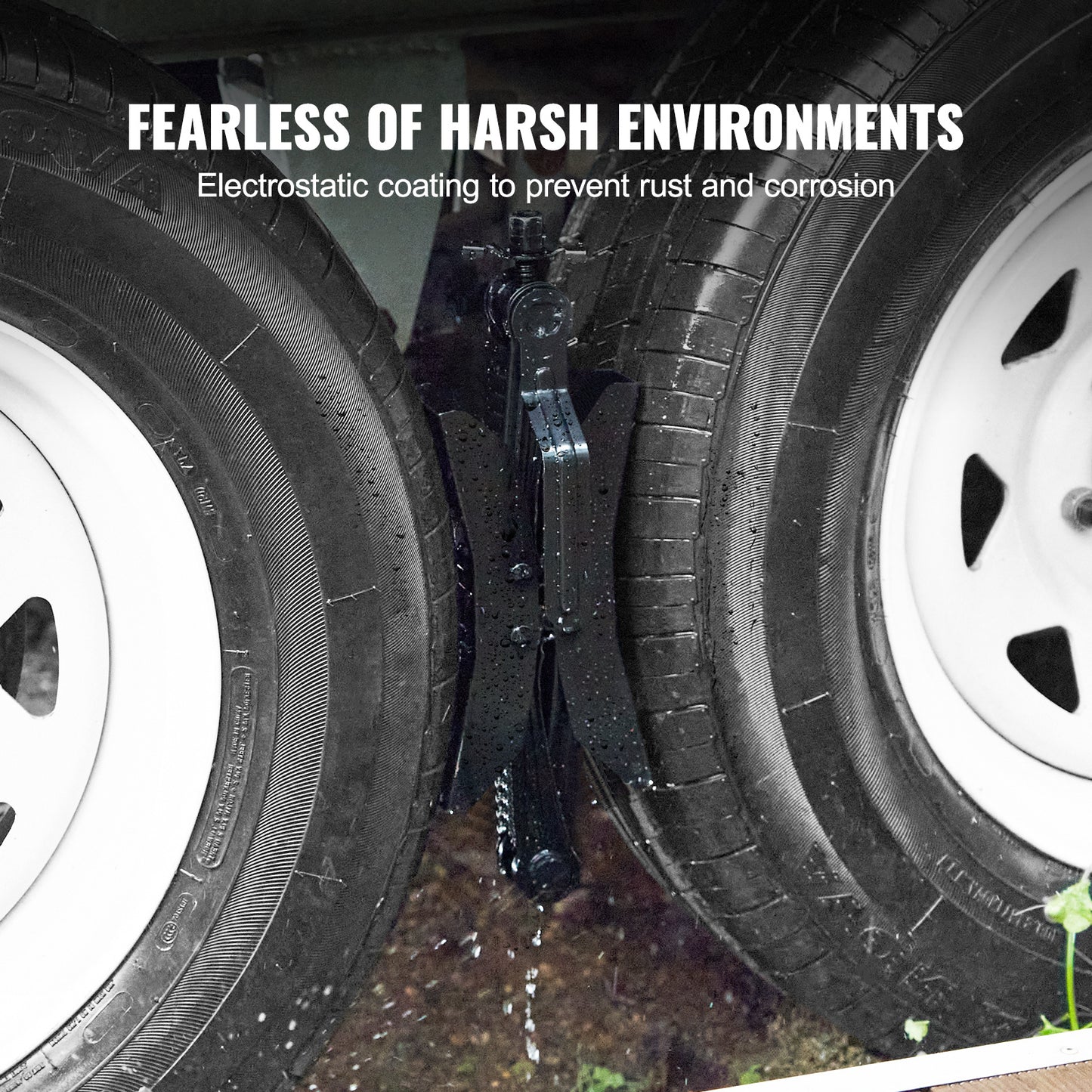 Heavy Duty H-shaped RV Tire Locking Chock, Built-in Wrench Fit For 3.5 To 12 Tire Space, 2 Sets Of Camper Wheel Chocks With Ratchet Wrench