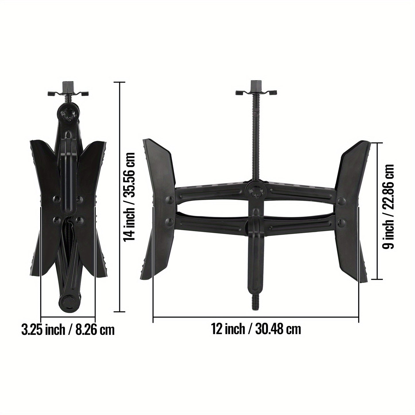 Heavy Duty H-shaped RV Tire Locking Chock, Built-in Wrench Fit For 3.5 To 12 Tire Space, 2 Sets Of Camper Wheel Chocks With Ratchet Wrench