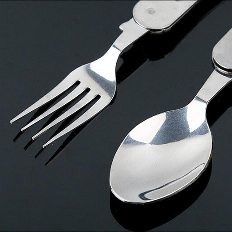 Multifunction 4 In 1 Outdoor Tableware (Fork/ Spoon/ Knife/ Bottle Opener)