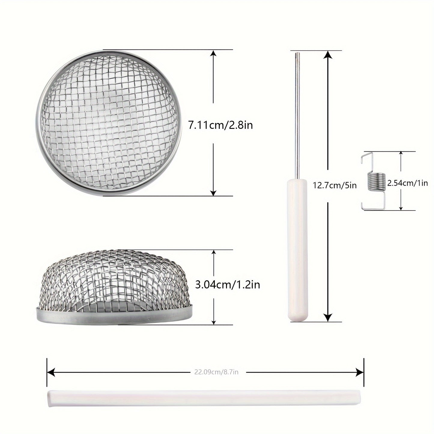 Stainless Steel RV Stove Vent Cover Set, 2pcs with Installation Tools, 2.8-Inch Round Anti-Insect Mesh Screen Accessorie