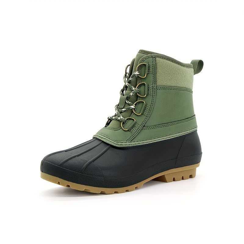 Waterproof Fashion Winter Duck Boots, Anti-slip Lace-up