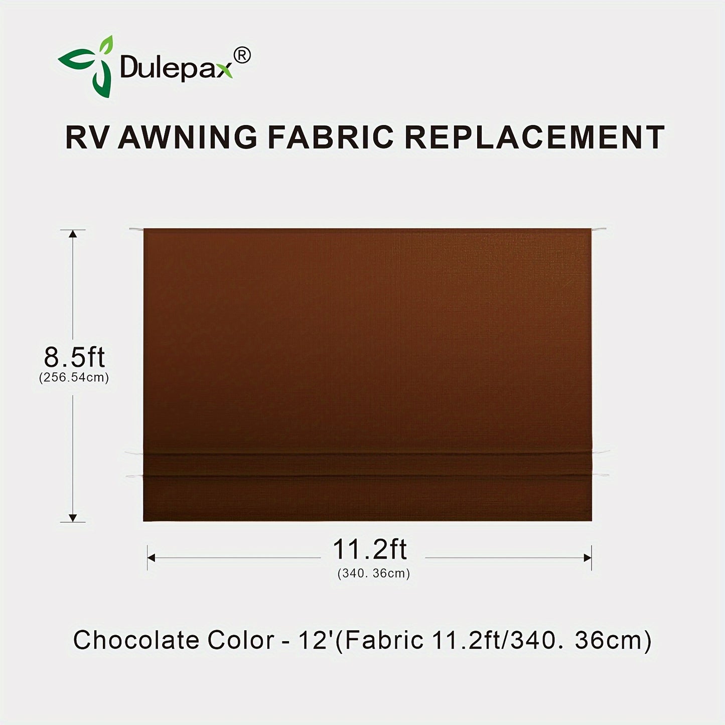 RV Awning Fabric Replacement Heavy Duty 16 Oz Vinyl Fabric Awning, Double-Sided Coating Universal Awning, Replacement For All Trailer