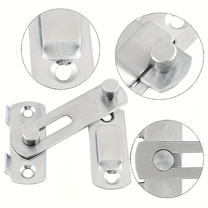 Silvery Stainless Steel Door Lock Protector - Industrial Grade, Strong and Durable