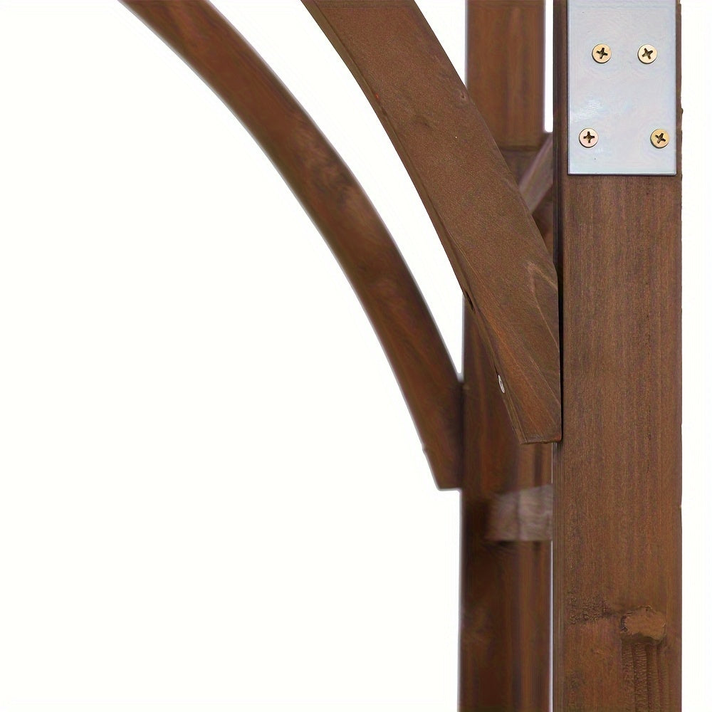 Beautiful And Practical Garden Arch Dark Brown