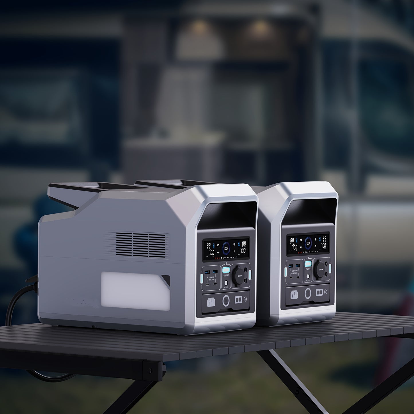 2000W High-Capacity Portable Power Station with USB & Multiple Device Connections