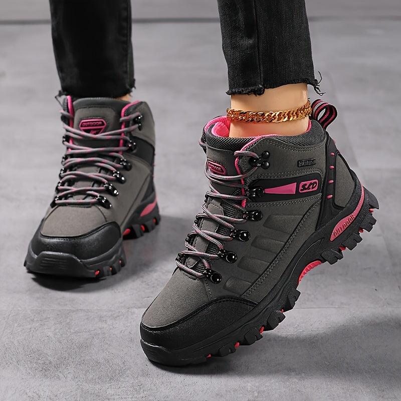 Microfiber Upper Women's Hiking Boots Non-Slip Trekking Outdoor Mountaineering Sports Shoes