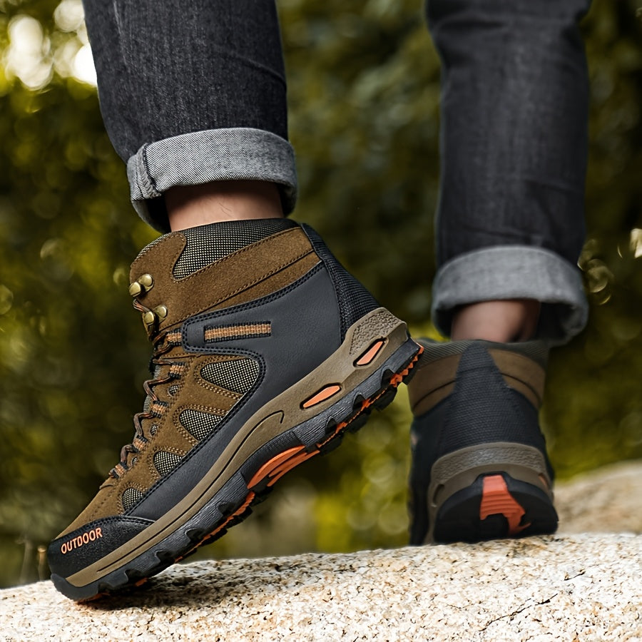 Women's Stylish Hiking Boots - Breathable, Lace-Up, Non-Slip Sole for Outdoor Adventures