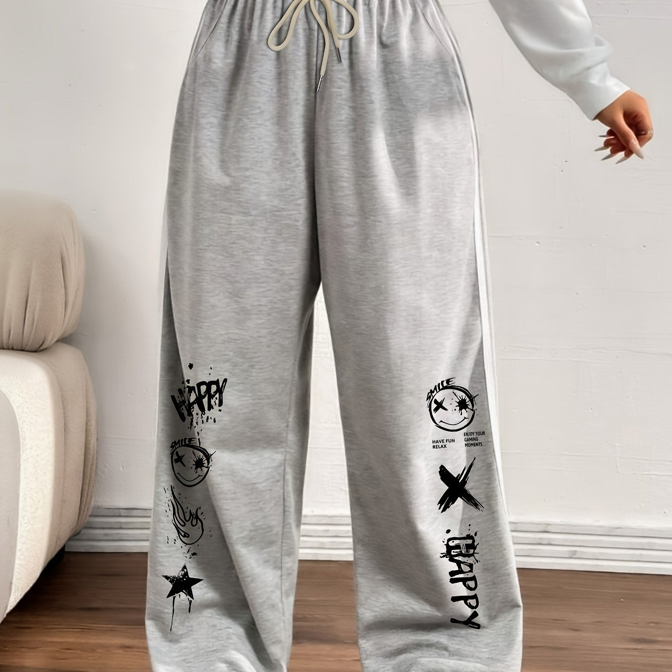 Plus-Size Women's Thin Striped Pants, Affordable Clothing