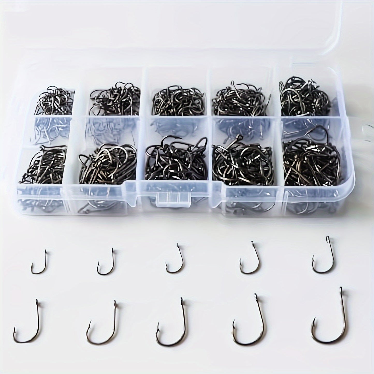 100 One Fishhook, Strong Sharp Fishhook Carbon Steel Barbed Fishhook Barbed Fishhook Size 3 4 5 6 7 8 9 10 11 12