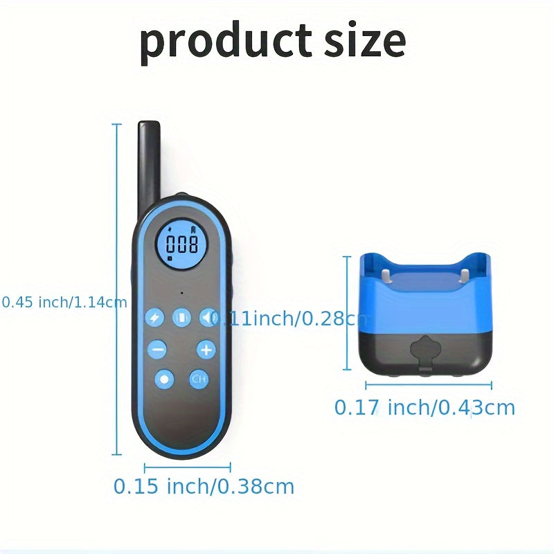 Remote Control Intercom Dog Training Collar with Voice Call Function, Adjustable Cotton Material, Electric Shock Training Device for Dogs,