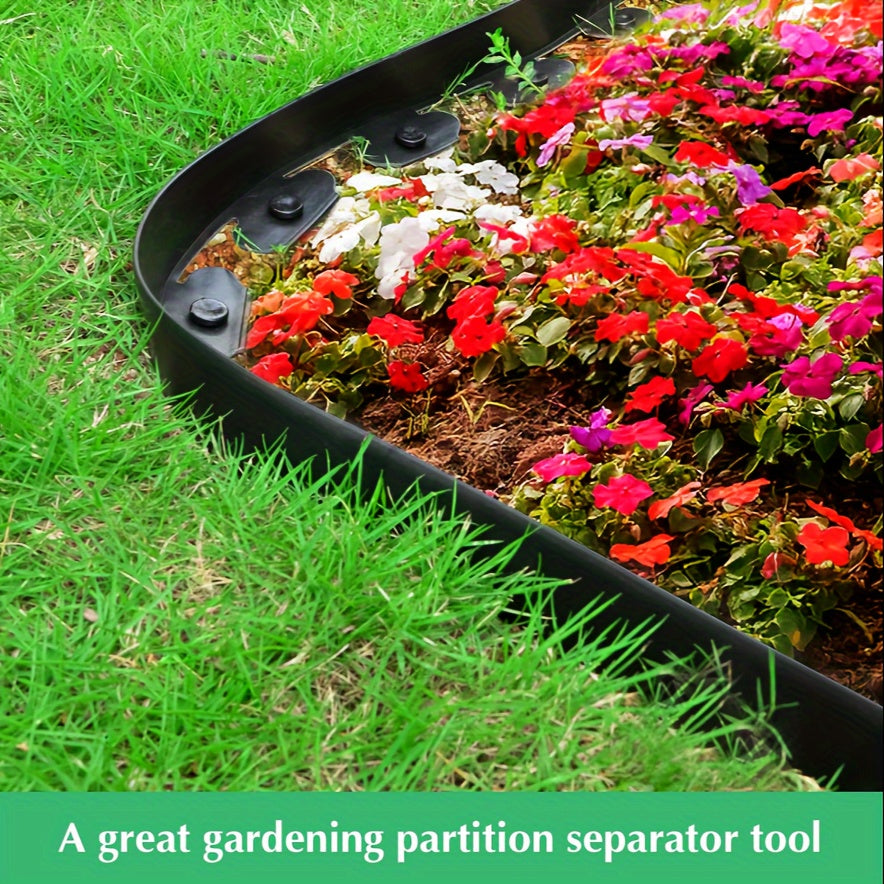 66FT Landscape Edging Border Kit, 1.8 Inch Tall Plastic Edging Border With 80 Spikes