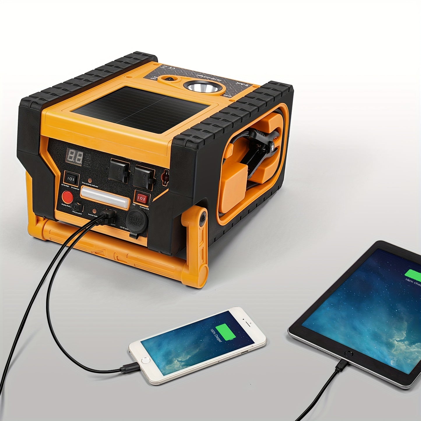 2000A Jump Starter With 260PSI Air Compressor, 10-in-1 Multi-functional Heavy Duty 12V Car Jump Starter Power Station 400W Inverter Outlet Power Bank USB/DC Port, Battery Booster Pack Battery Charge