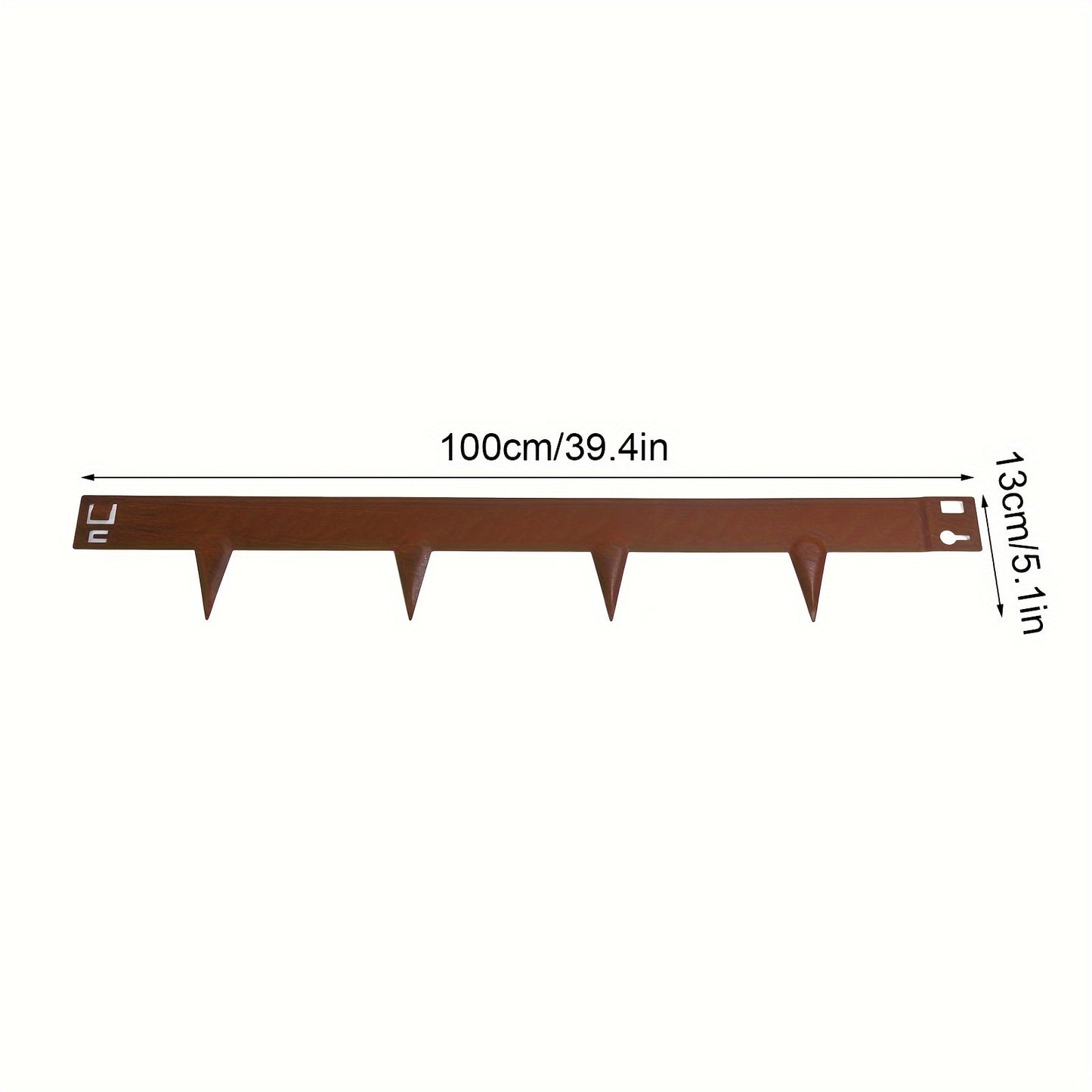 Steel Edging Steel Landscape Edging Garden Bed Metal Border Edge Rusted Rustic Patina 40 Inch Strips 5 Inch Depth, 6 Pcs
