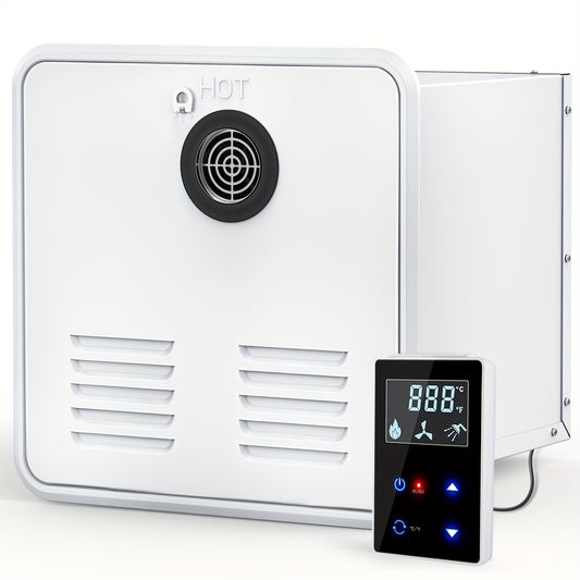 55000BTU RV Hot Water Heater Propane, Upgraded RV Water Heater With White Door And Remote Controller,