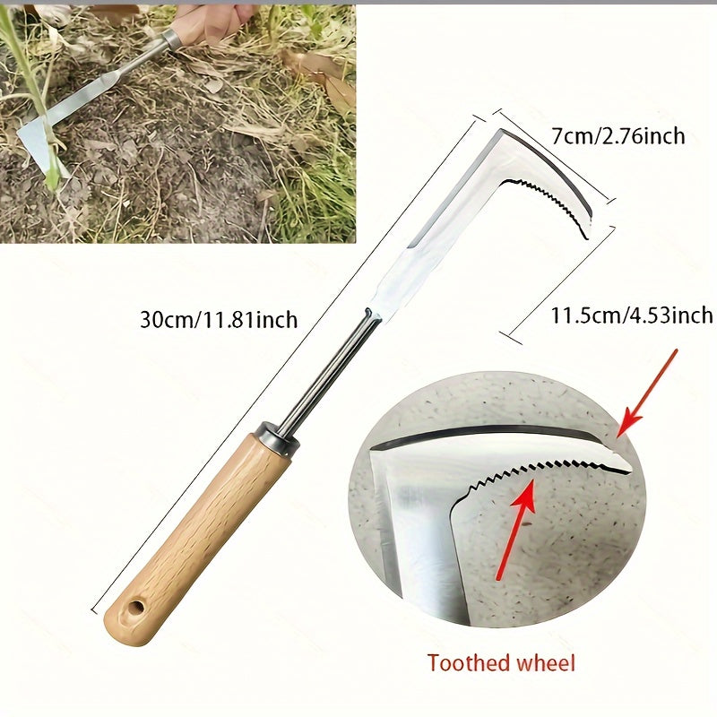 Weeding Knife, Weeding Tool, Garden Rake, Manganese Steel Horn, Hand-held Soil Dredging, Wild Vegetable Digging