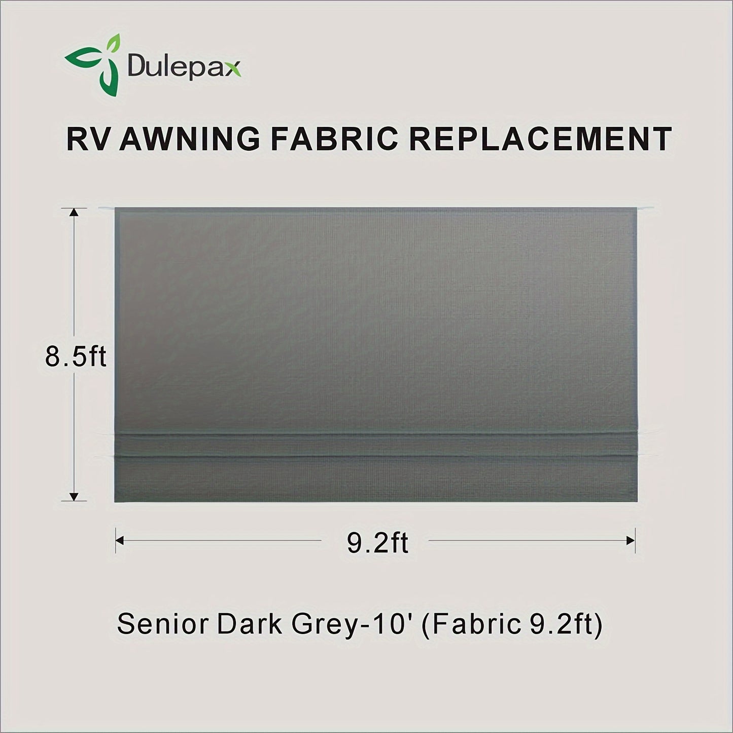 RV Awning Fabric Replacement Heavy Duty 16 Oz Vinyl Fabric Awning, Double-Sided Coating Universal Awning, Replacement For All Trailer