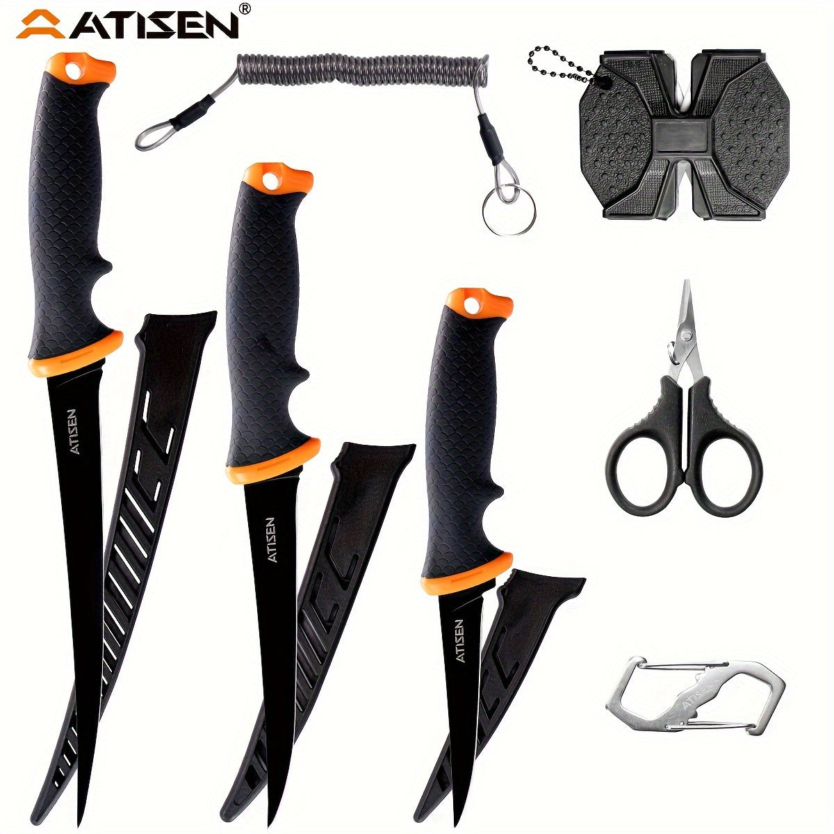 10pcs Stainless Steel Knife Set with Non-Slip Handles