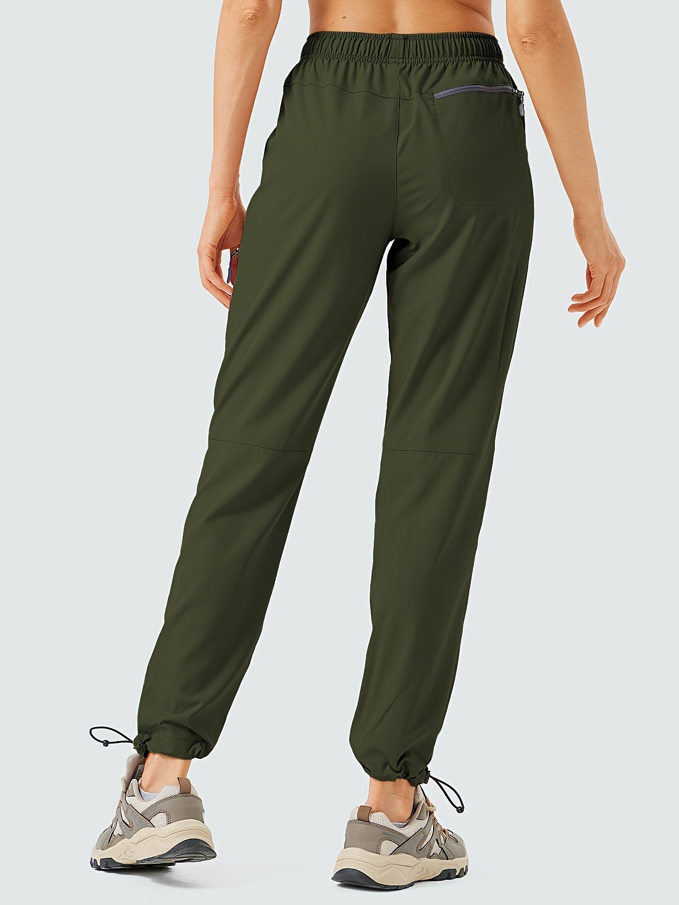 Plus Size Women's Cargo Pants, Lightweight, Quick Dry, Water Resistant,  Elastic Waist, Zipper Pockets