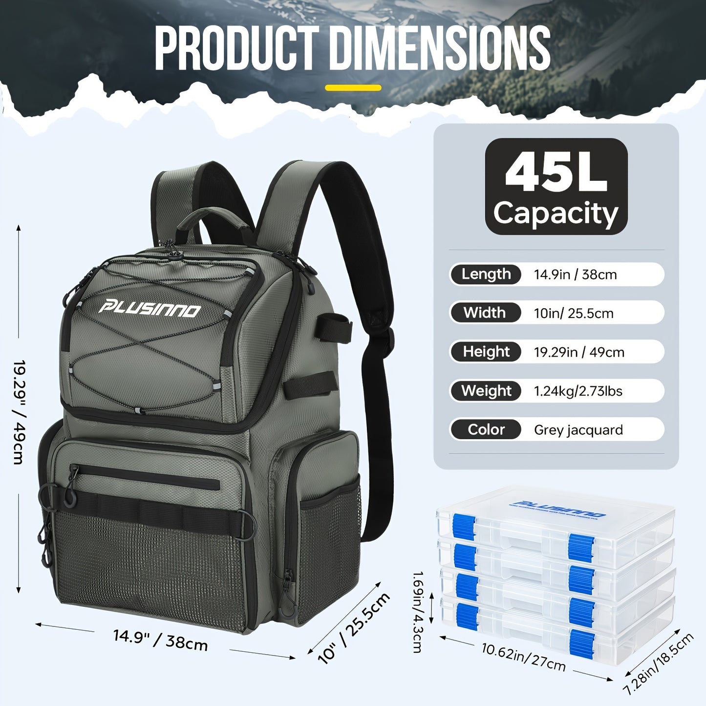 Fishing Backpack With Rod Holders & Cooler