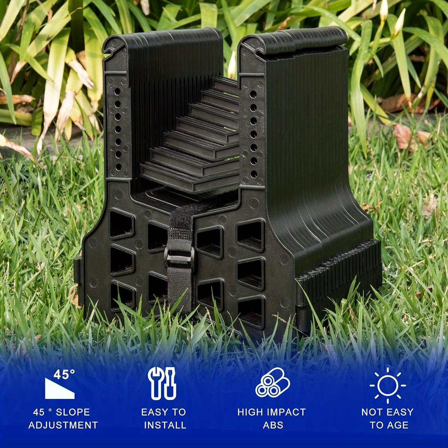 RV Sewer Hose Support 10 Feet, Height-Adjustable ABS Sewer Hose Support For RV Camper, Easy To Set Up, And Protects And Supports Sewer Hose