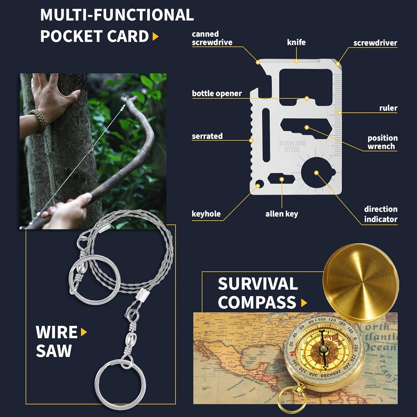 Survival Kits 27 In 1 Camping Accessories Tactical Gear