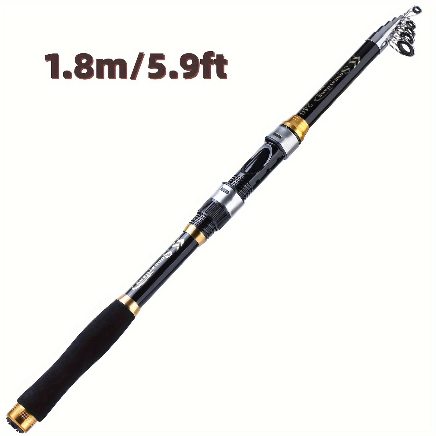 Sougayilang Telescopic Fishing Rods 1.8~3.3m Glass Fiber Spinning Rod