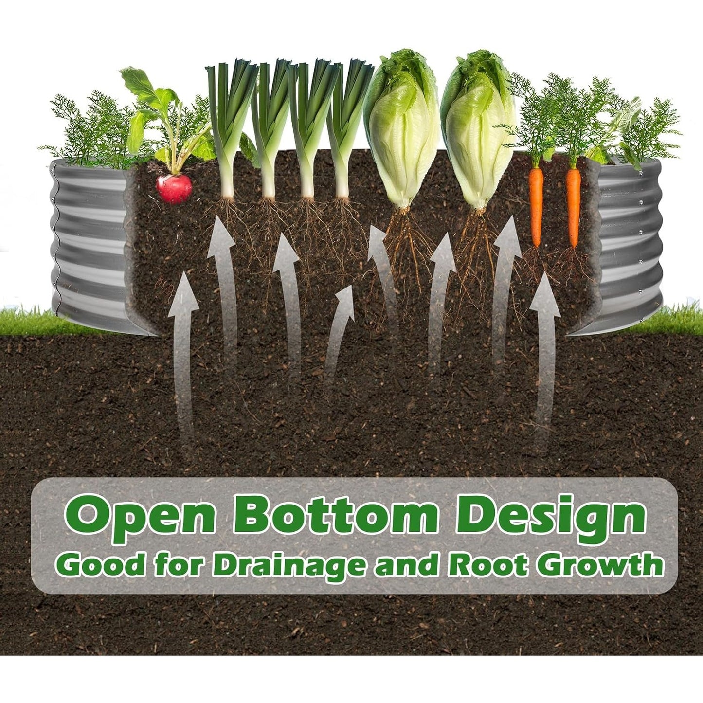 1pc Contemporary Round Galvanized Metal Raised Garden Bed, 4x4x1ft Or Outdoor Fire Pit Ring.