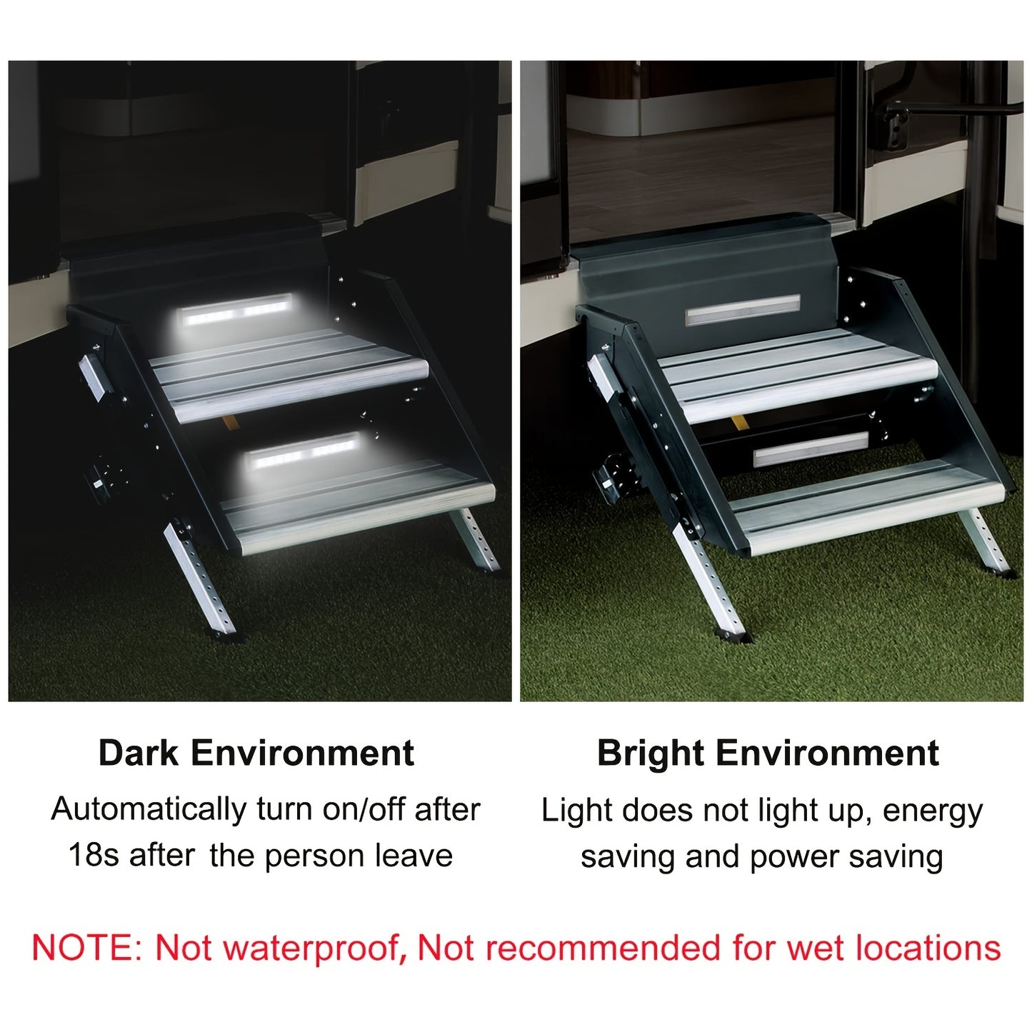 2pcs Motion Activated RV Step Lights