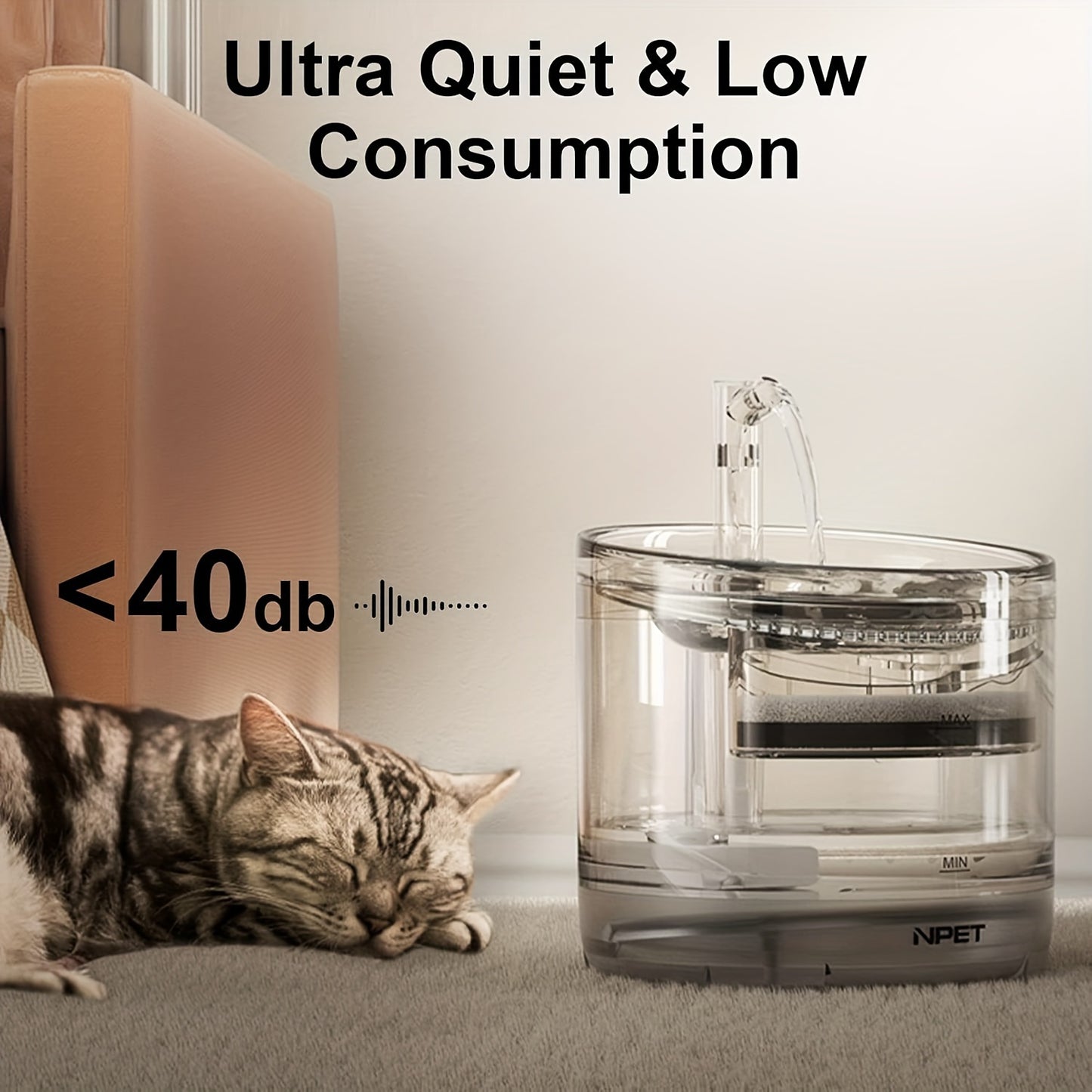 Cat And Dog Water Fountain1.5L Automatic Pet Drinking Fountain with Replacement Faucet Kit