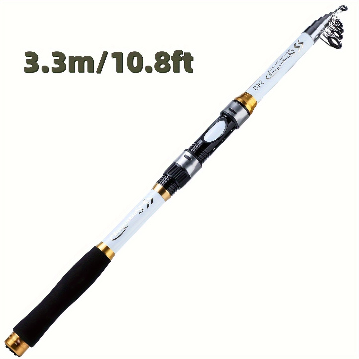 Sougayilang Telescopic Fishing Rods 1.8~3.3m Glass Fiber Spinning Rod