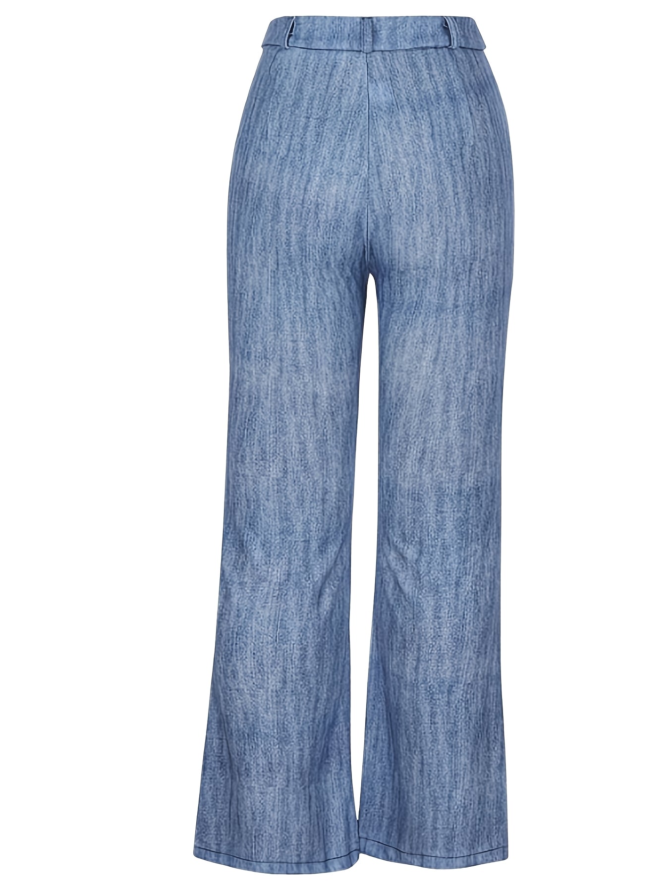 Women's Plus Size Denim Pants High Waist Flare Jean