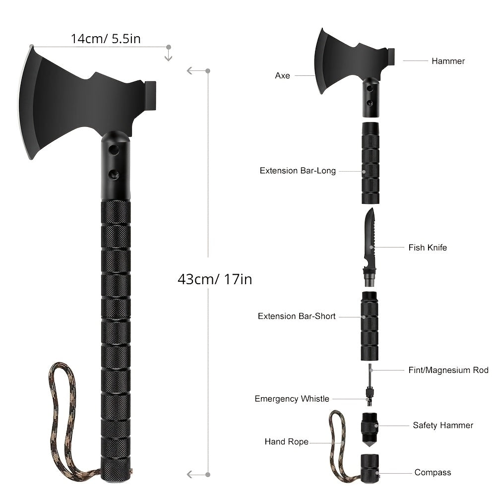 Camping Axe & Hatchet - Multitool Folding Axe with Hammer