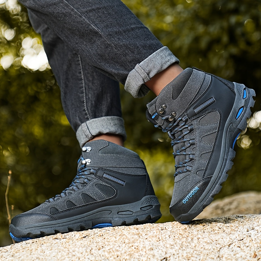 Women's Stylish Hiking Boots - Breathable, Lace-Up, Non-Slip Sole for Outdoor Adventures