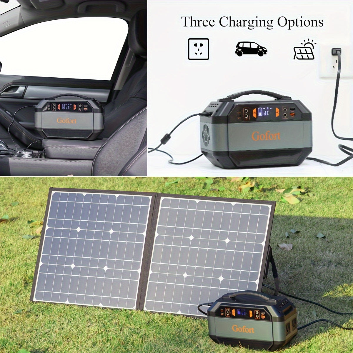 Portable Power Station 330W 299Wh Power Supply Solar Generator Backup Battery Pack With 110V Pure Sine Wave AC Outlets USB QC 3.0 DC Port