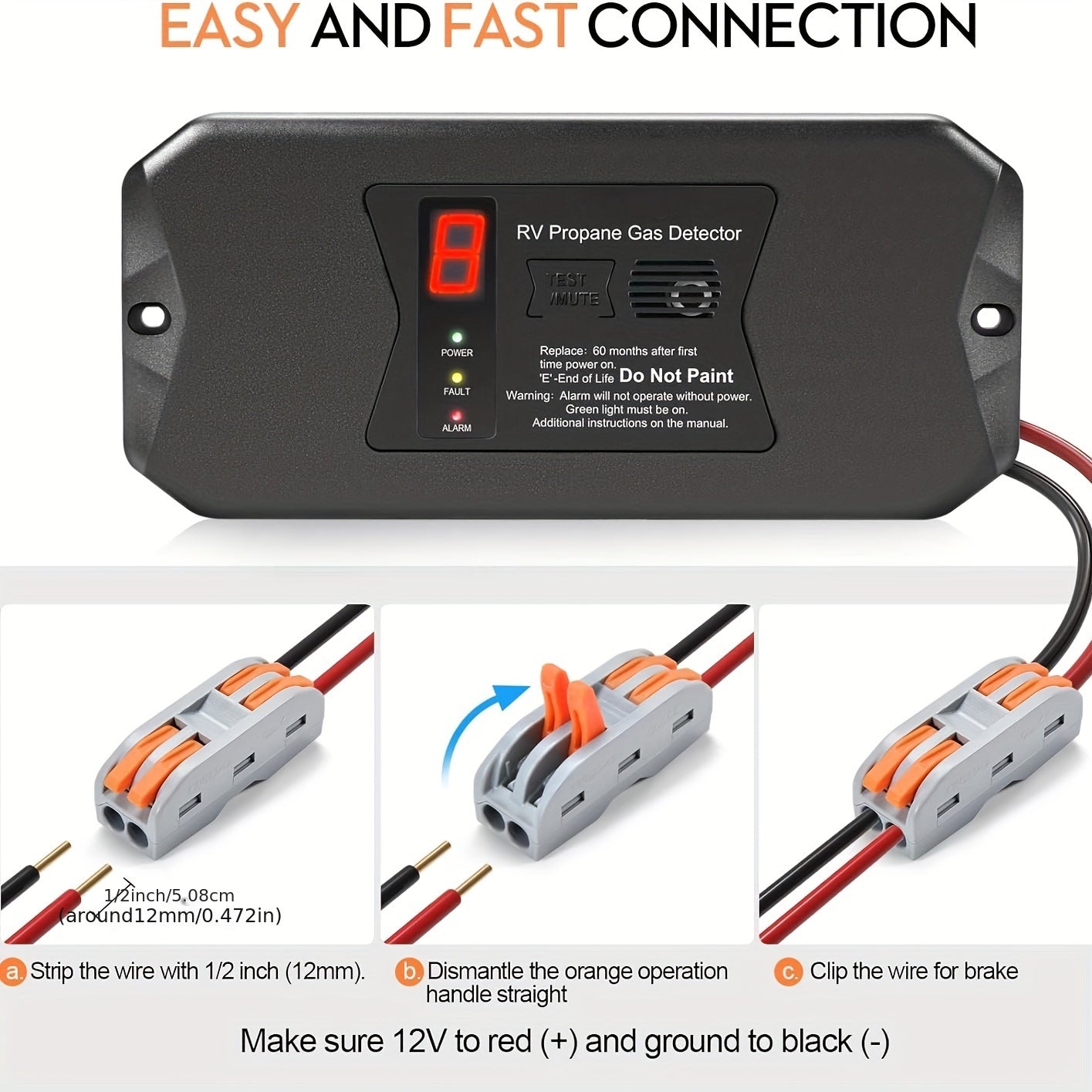 RV Propane Gas Detector, Digital LP Gas Alarm