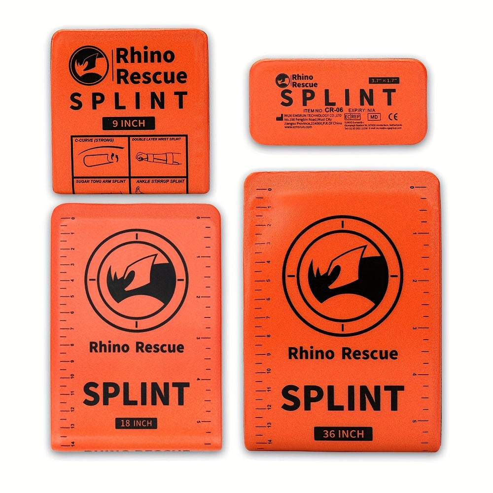 4pcs, Size: 36" X 4.3", 18" X 4.3", 9" X4.3", 4" X 1.7". The Splint Can Be Compactly Rolled Up for Easy Storage In Emergency Kit,