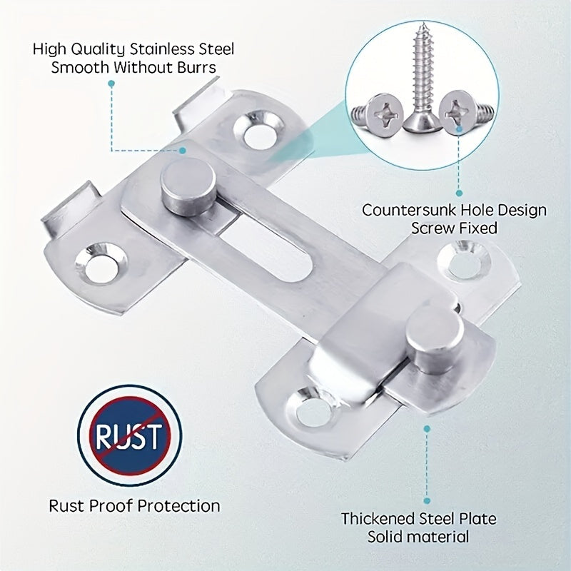 Silvery Stainless Steel Door Lock Protector - Industrial Grade, Strong and Durable
