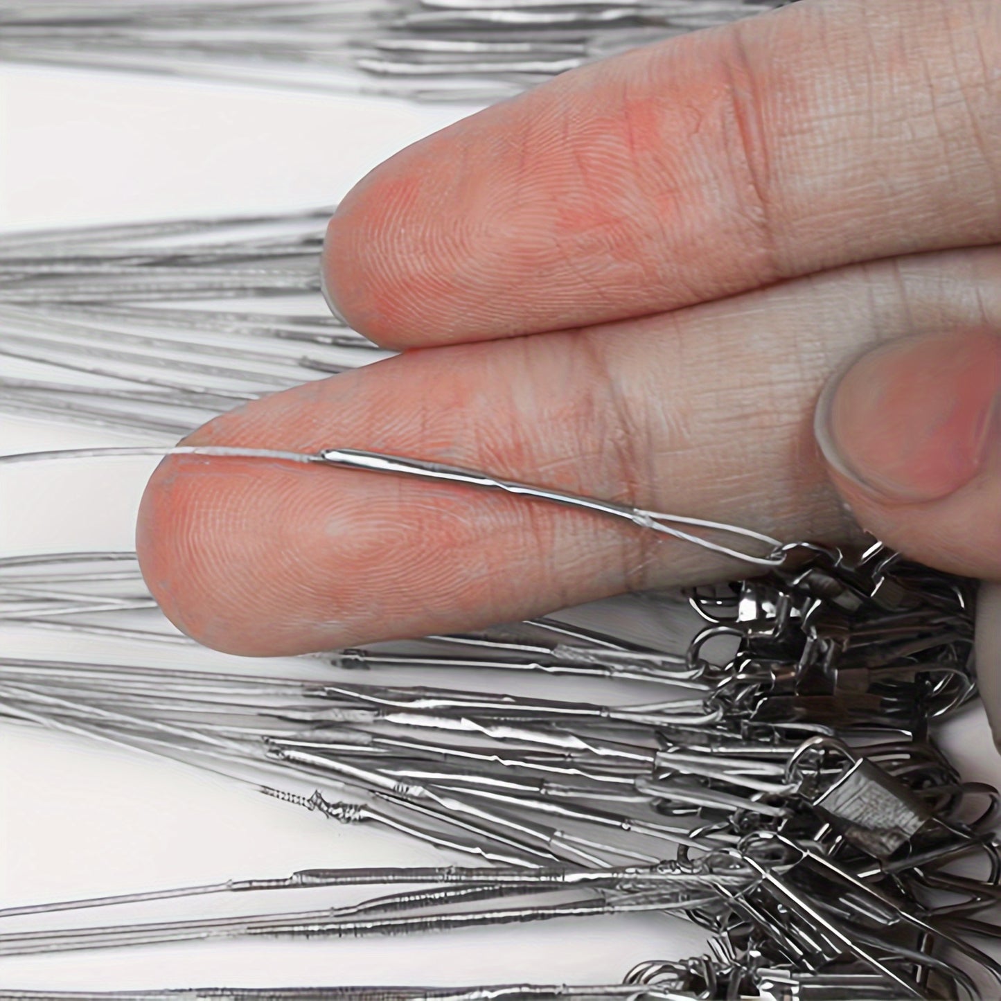 100pcs Stainless Steel Fishing Leaders, Durable & Tangle-Free