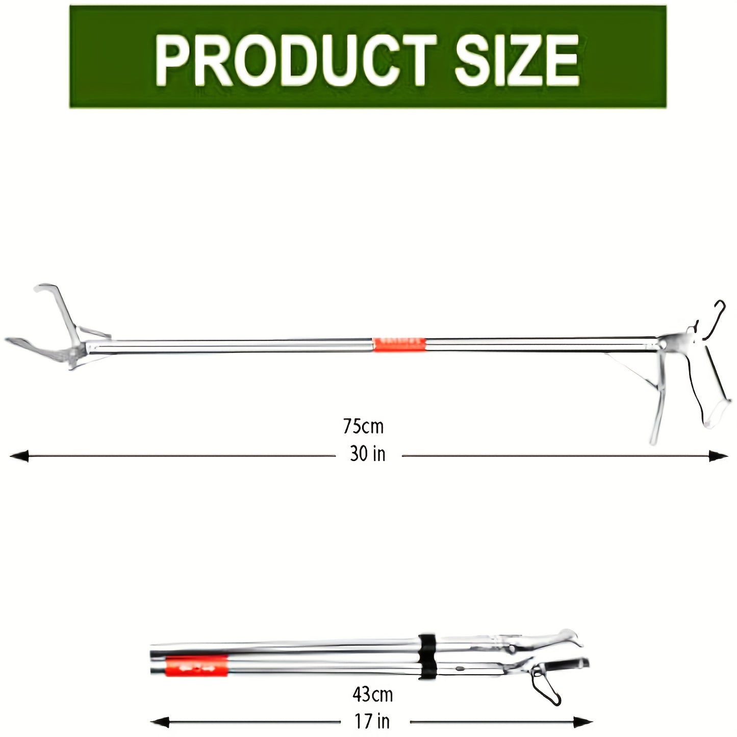 Stainless Steel Snake Catcher, Snake Pliers Reptile Grabber, Foldable