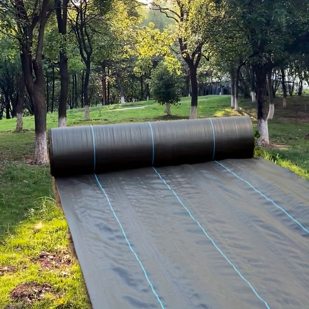 1-Roll Heavy-Duty Landscape Weed Barrier Landscape Cloth - Large 2.62x49.2ft Weed Suppressant Sheet, Durable Garden Groundcover for Weed Prevention, Soil Erosion Control, Driveways, Pathways, Flower Beds - Easy Installation O