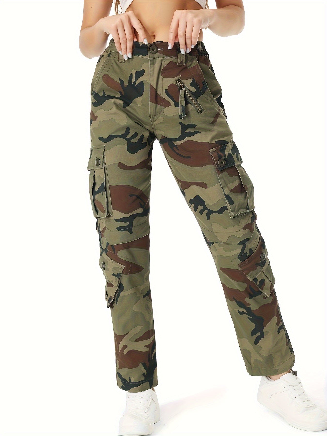 Women's Camo Pants, Tear Resistant, Multi-pocket
