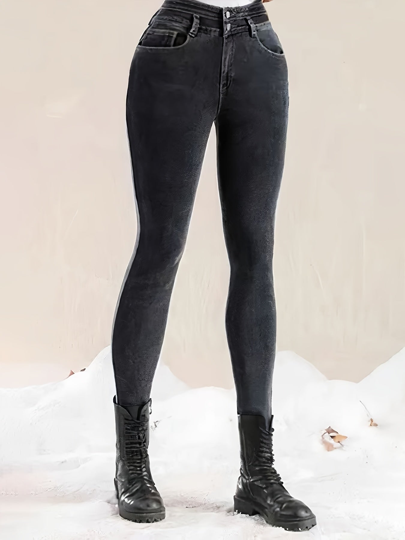 Women's Plus Size Fleece-Lined Jeans