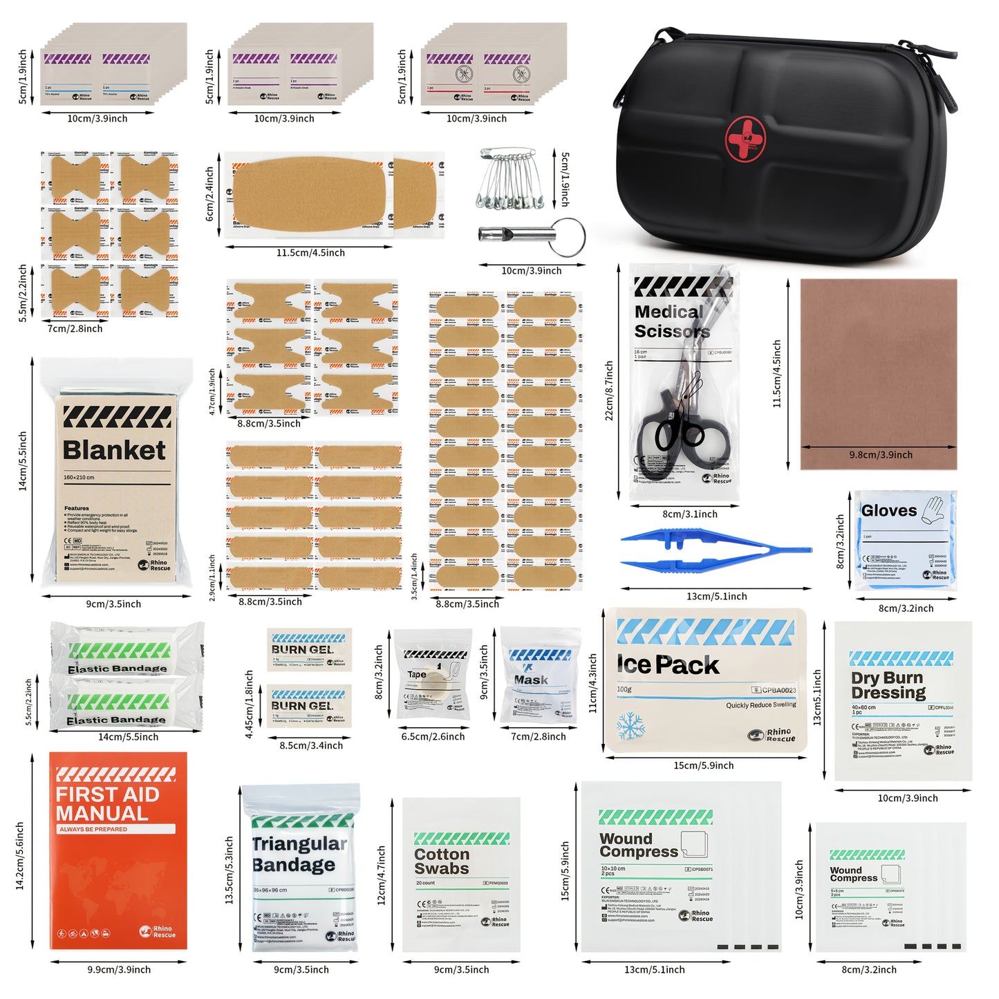 First Aid Kit, HSA/FSA Eligible, Waterproof Portable Emergency Kit For Travel