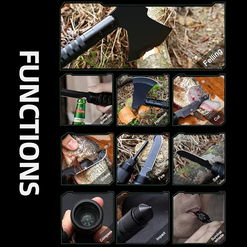 Camping Axe & Hatchet - Multitool Folding Axe with Hammer