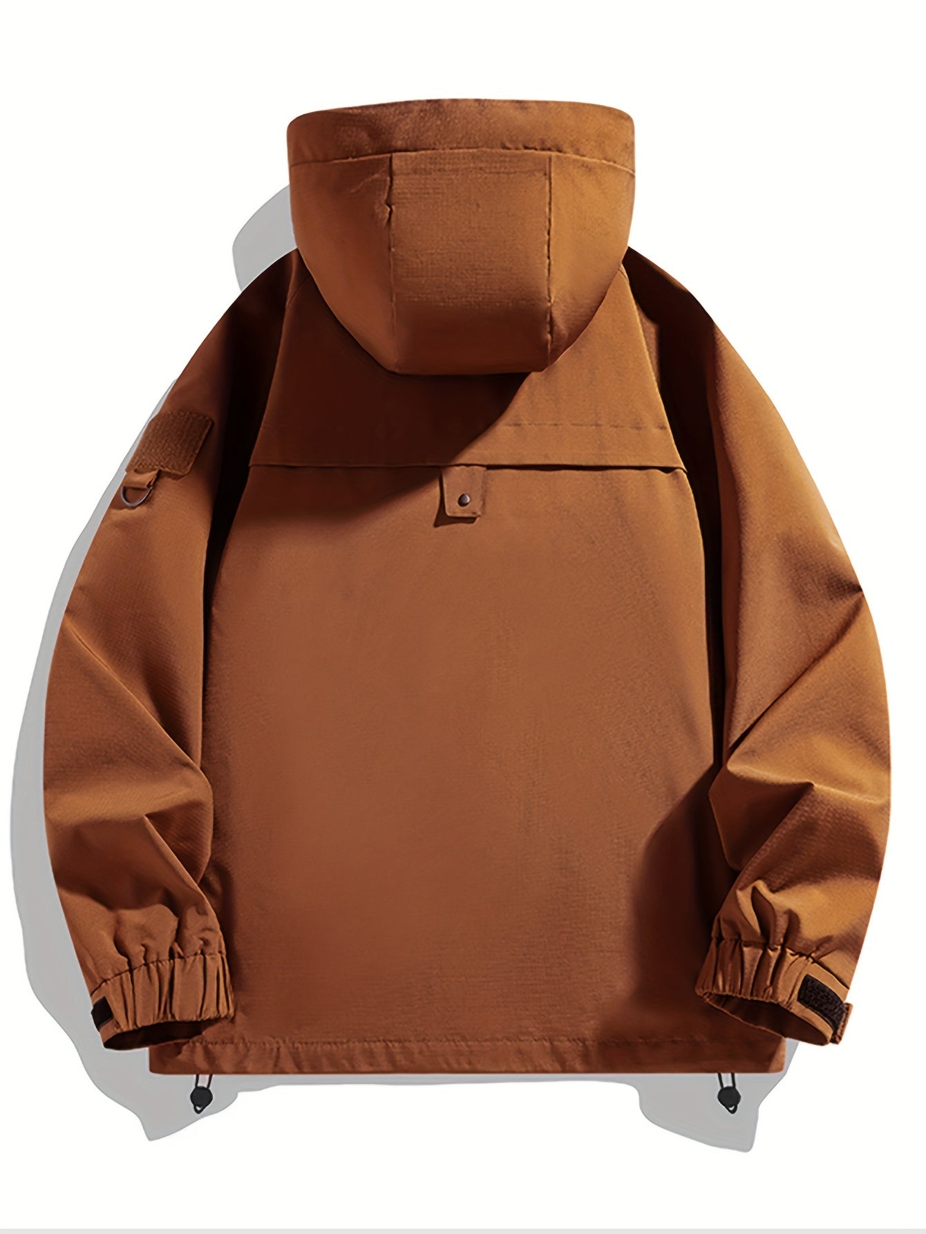 Women's Water Resistant & Windproof Hooded Jacket, Zipper Pocket Loose Top